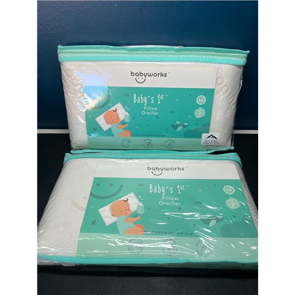 Lot of 2 Babyworks Baby's 1st Pillows