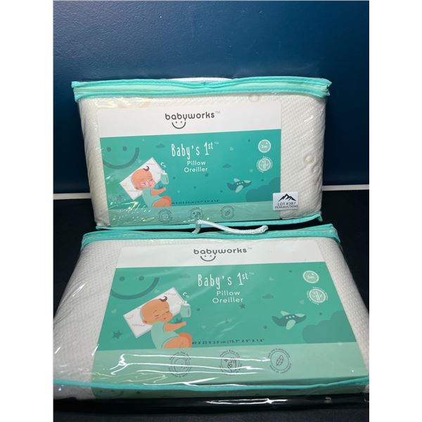 Lot of 2 Babyworks Baby's 1st Pillows