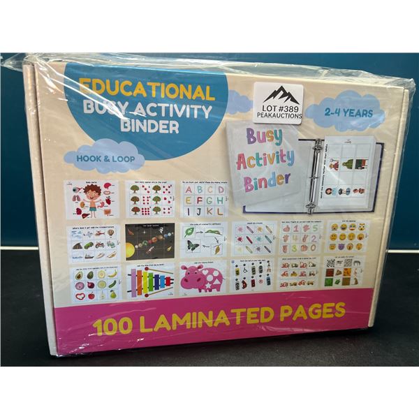 Lot of 1 Educational Busy Activity Binder Toy Set for Toddlers