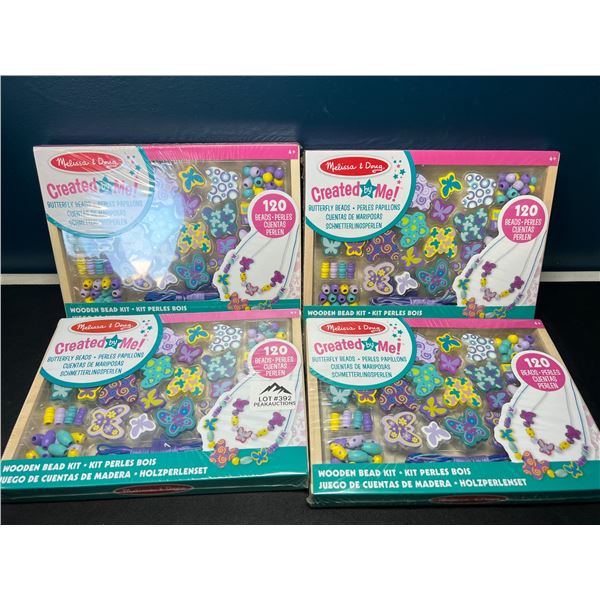 Lot of 4 Melissa & Doug Created by Me! Wooden Bead Toy Kits