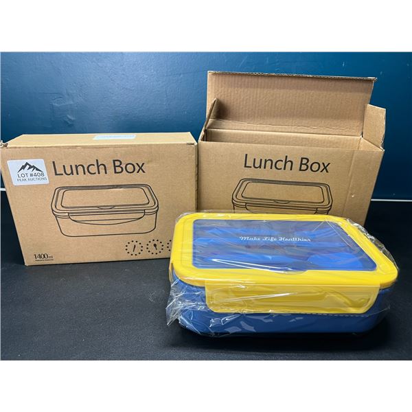 Lot of 2 Bento Style Lunch Boxes