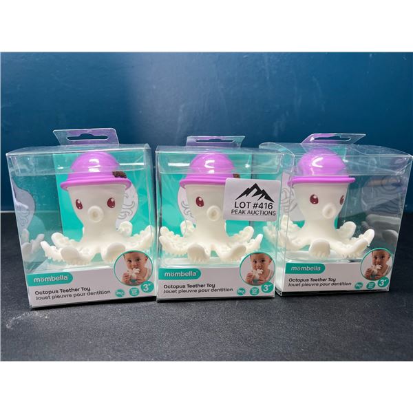 Lot of 3 Mombella Octopus Teether Toys