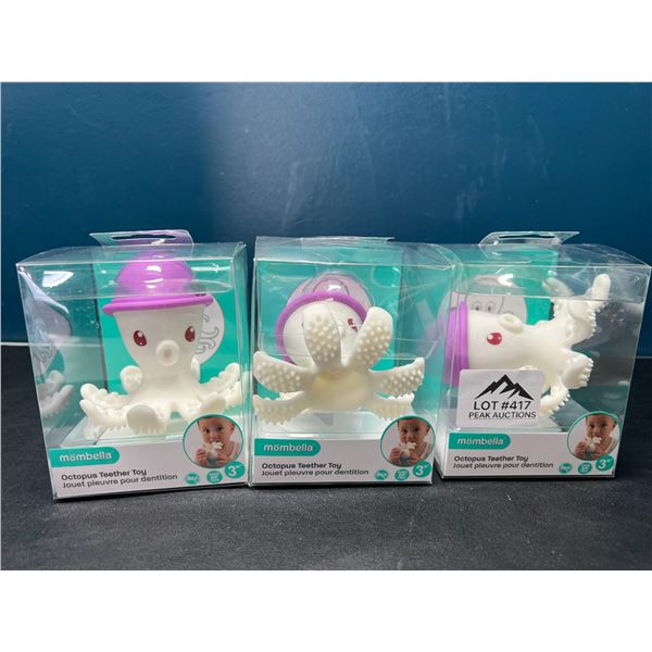 Lot of 3 Mombella Octopus Teether Toys