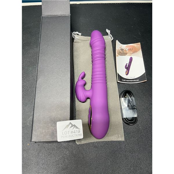 Lot of 1 Thrusting/Moving & Vibrating "Rabbit" Style Rechargeable Sex Toy