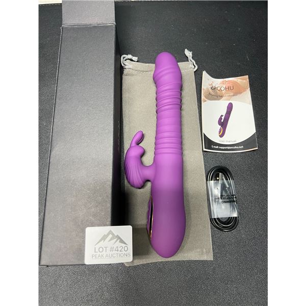 Lot of 1 Thrusting/Moving & Vibrating "Rabbit" Style Rechargeable Sex Toy
