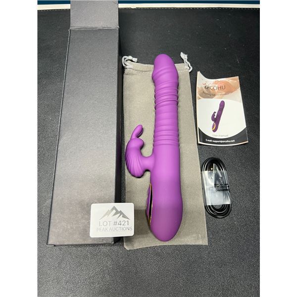 Lot of 1 Thrusting/Moving & Vibrating "Rabbit" Style Rechargeable Sex Toy