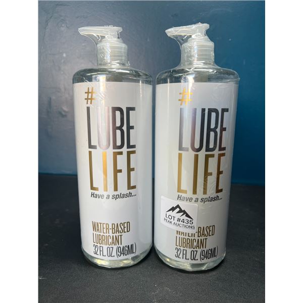 Lot of 2 Bottles of LubeLife Water-Based Lubricant - Large 946 mL Bottles - Brand New Sealed!