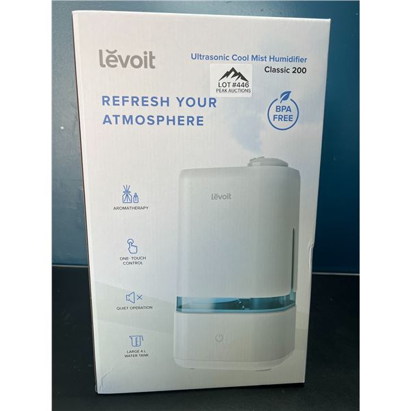 Lot of 1 Levoit Ultrasonic Top-Fill Cool Mist 2-in-1 Humidifier & Diffuser - Brand New!!