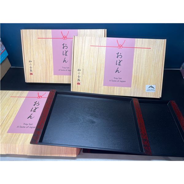 Lot of 3 Sets of Serving Trays - 2pcs per box/6 Total