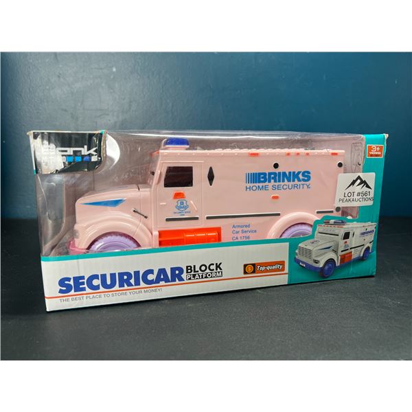 Lot of 1 Brinks Home Security Securicar Block Platform Toy Truck/Piggy Bank