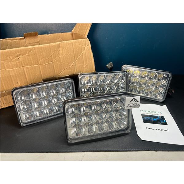Lot of 4 LED Headlights