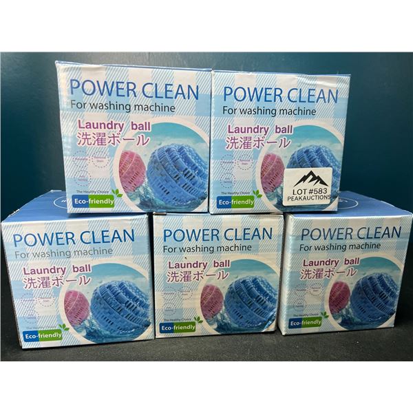 Lot of 5 Power Clean Laundry Balls for Washing Machine