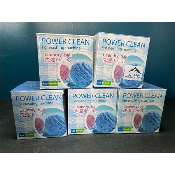 Lot of 5 Power Clean Laundry Balls for Washing Machine