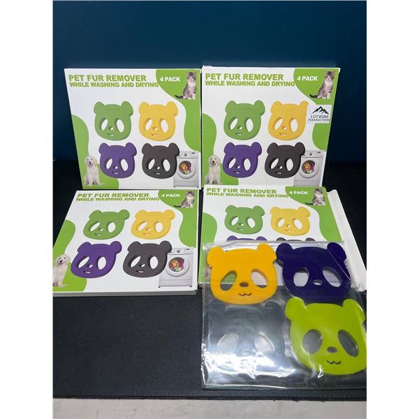 Lot of 4 Multi-Packs of Reusable Pet Fur/Lint Removers For Washing & Drying - 4pcs per pack/16 total