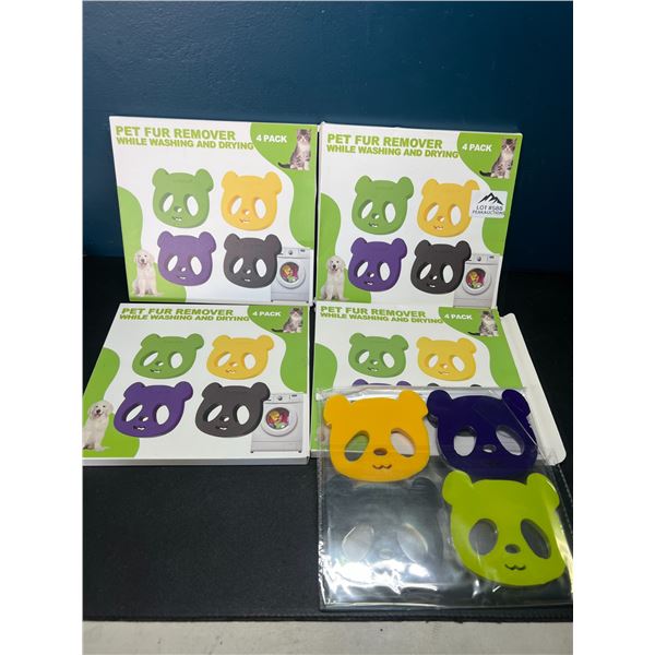 Lot of 4 Multi-Packs of Reusable Pet Fur/Lint Removers For Washing & Drying - 4pcs per pack/16 total