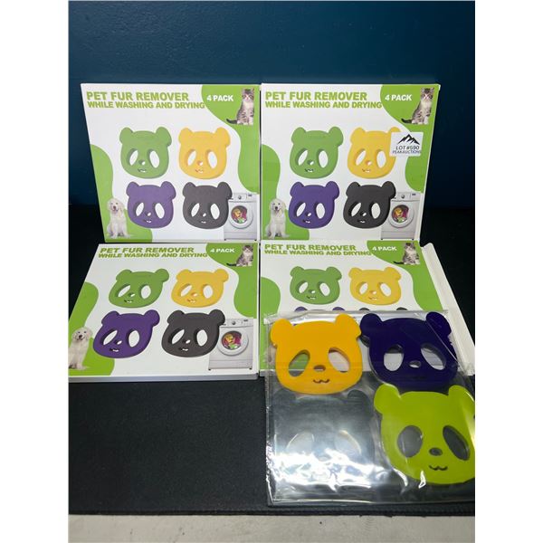 Lot of 4 Multi-Packs of Reusable Pet Fur/Lint Removers For Washing & Drying - 4pcs per pack/16 total