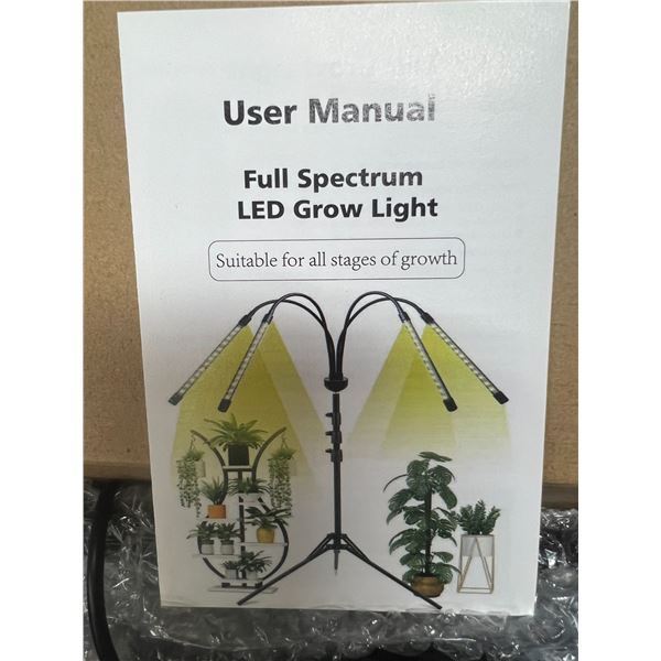 Lot of 1 LED Grow Light for Indoor Plants w/ Extendable Tripod Stand for Tall Plants