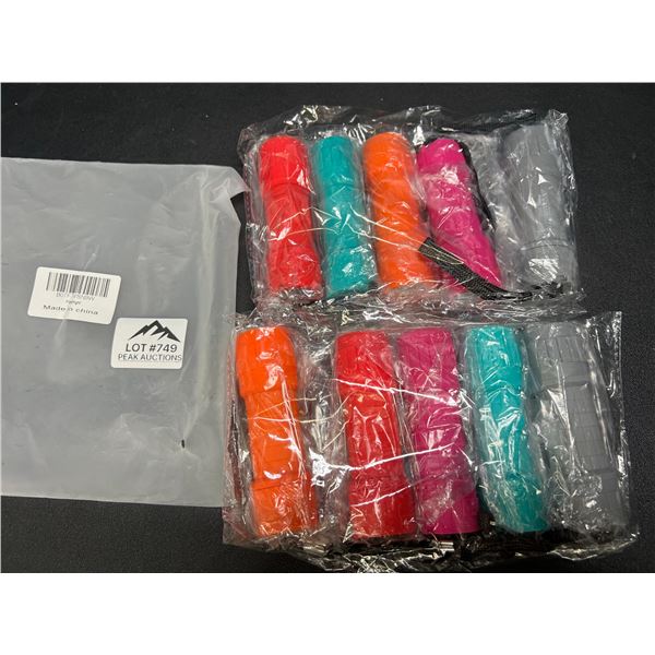 Lot of 10 Flashlights - Colorful - Great for Camping!