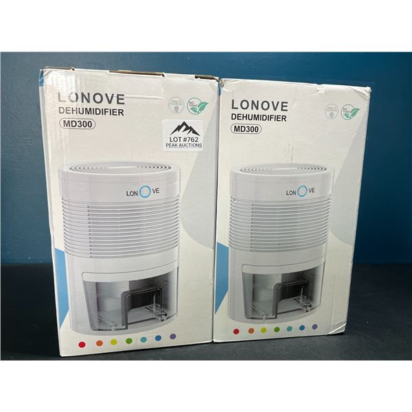 Lot of 2 Lonove MD300 Household Dehumidifiers