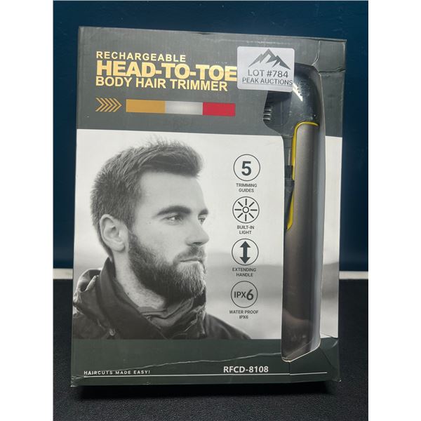 Lot of 1 USB Rechargeable Head-To-Toe Body Hair Trimmer for Men