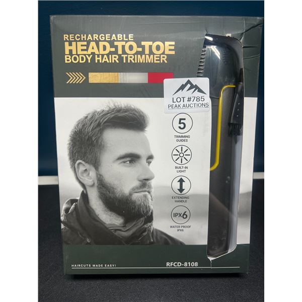 Lot of 1 USB Rechargeable Head-To-Toe Body Hair Trimmer for Men