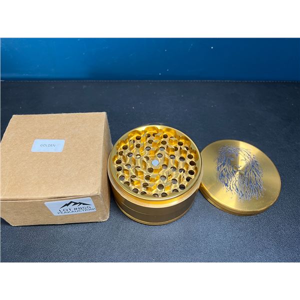 Lot of 1 X-Large 4-Inch Herb Grinder - Gold