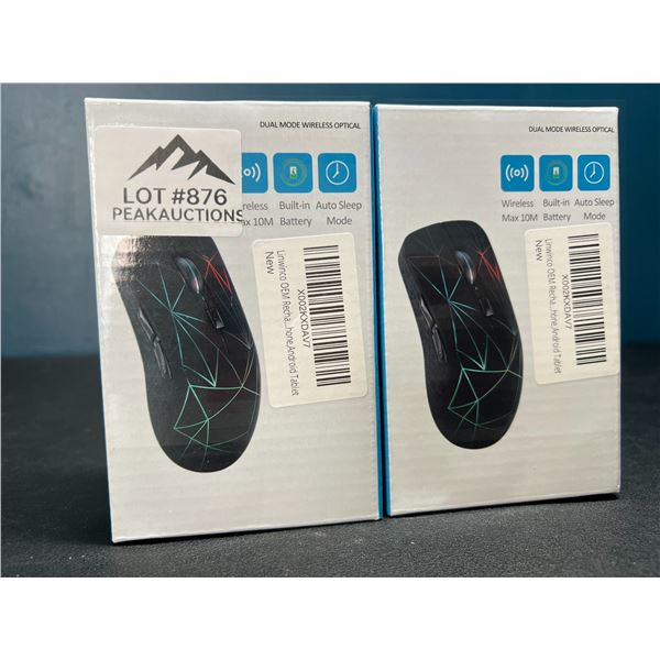 Lot of 2 Wireless Bluetooth Mice - Slim Design