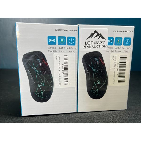 Lot of 2 Wireless Bluetooth Mice - Slim Design