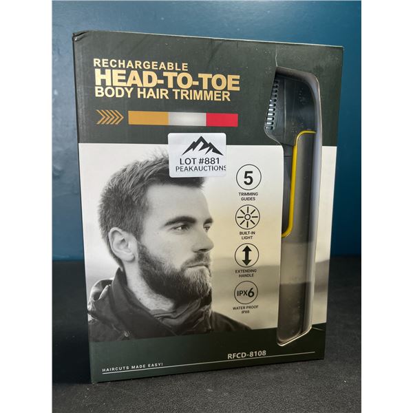 Lot of 1 USB Rechargeable Head-To-Toe Body Hair Trimmer for Men