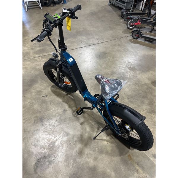 Lot of 1 Alien Y20 Stepthrough Folding E-Bike w/ Battery, Charger, Keys - Blue