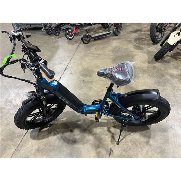 Lot of 1 Alien Y20 Stepthrough Folding E-Bike w/ Battery, Charger, Keys - Blue