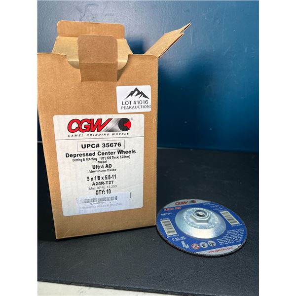 Lot of 1 Box of Metal Grinding/Cut-Off Discs - 10 Discs in Box