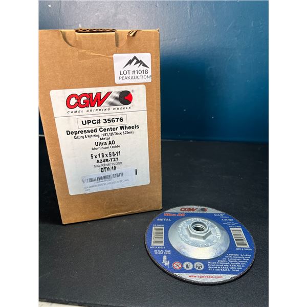 Lot of 1 Box of Metal Grinding/Cut-Off Discs - 10 Discs in Box