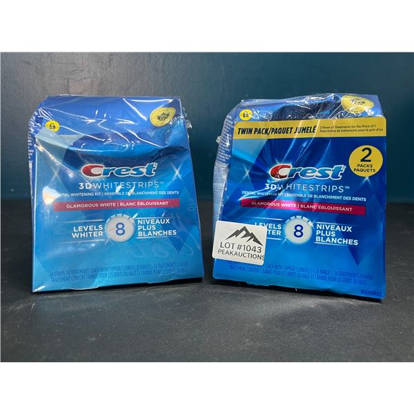 Lot of 2 Boxes of Crest 3D Whitestrips Teeth Whitening Kits - TwinPacks (2x28 strips per box)