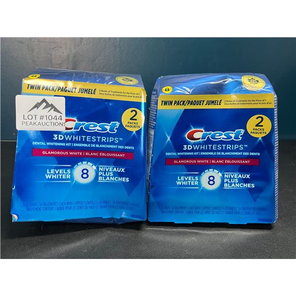 Lot of 2 Boxes of Crest 3D Whitestrips Teeth Whitening Kits - TwinPacks (2x28 strips per box)