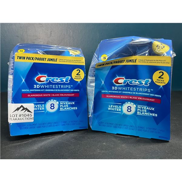 Lot of 2 Boxes of Crest 3D Whitestrips Teeth Whitening Kits - TwinPacks (2x28 strips per box)
