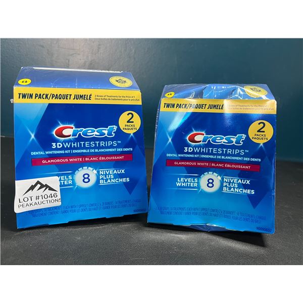 Lot of 2 Boxes of Crest 3D Whitestrips Teeth Whitening Kits - TwinPacks (2x28 strips per box)