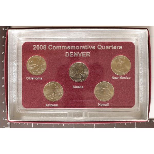 2008-D 5 COIN COMMEMORATIVE QUARTER SET IN BOX