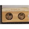 Image 1 : 2-HISTORY OF UNITED STATES 1 1/2'' BRONZE MEDALS