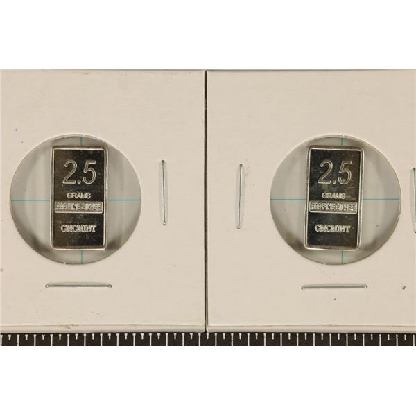 2-2.5 GRAMS PROOF .999 FINE SILVER INGOTS. CNCMINT