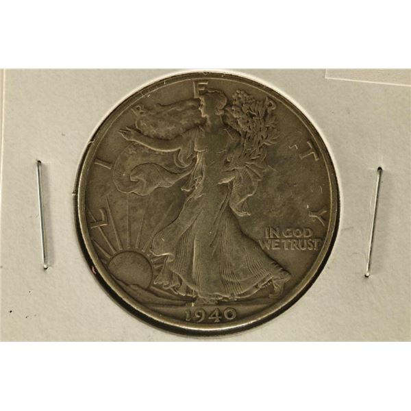 1940 SILVER WALKING LIBERTY HALF DOLLAR