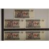 Image 1 : 5-BANK OF MYANMAR 5 KYATS CRISP UNC BILLS WITH