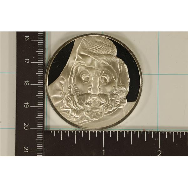 1.245 TROY OZ. STERLING SILVER PROOF ROUND  MASK