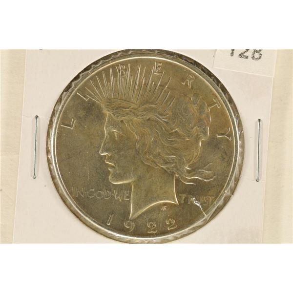 1922 PEACE SILVER DOLLAR (BRILLIANT UNCIRCULATED)