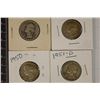 Image 1 : 1943, 1945-D, 1950 & 1951-D WASHINGTON SILVER