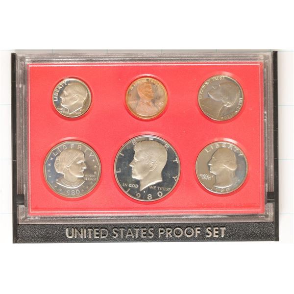 1980 US PROOF SET (WITHOUT BOX)