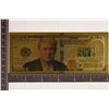 Image 1 : REPLICA 24KT GOLD FOIL 2024 A DONALD TRUMP $100-