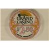 Image 2 : $2.50 GRAND CASINO CHIP. BILOXI, MISSISSIPPI