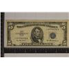 Image 1 : 1953-A STAR NOTE US $5 SILVER CERTIFICATE BLUE