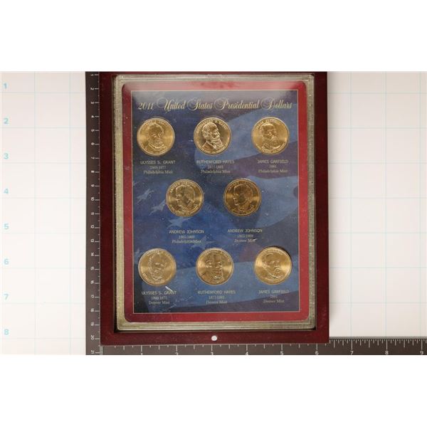 2011 PRESIDENTIAL DOLLAR SET 8 COINS NICE BOX